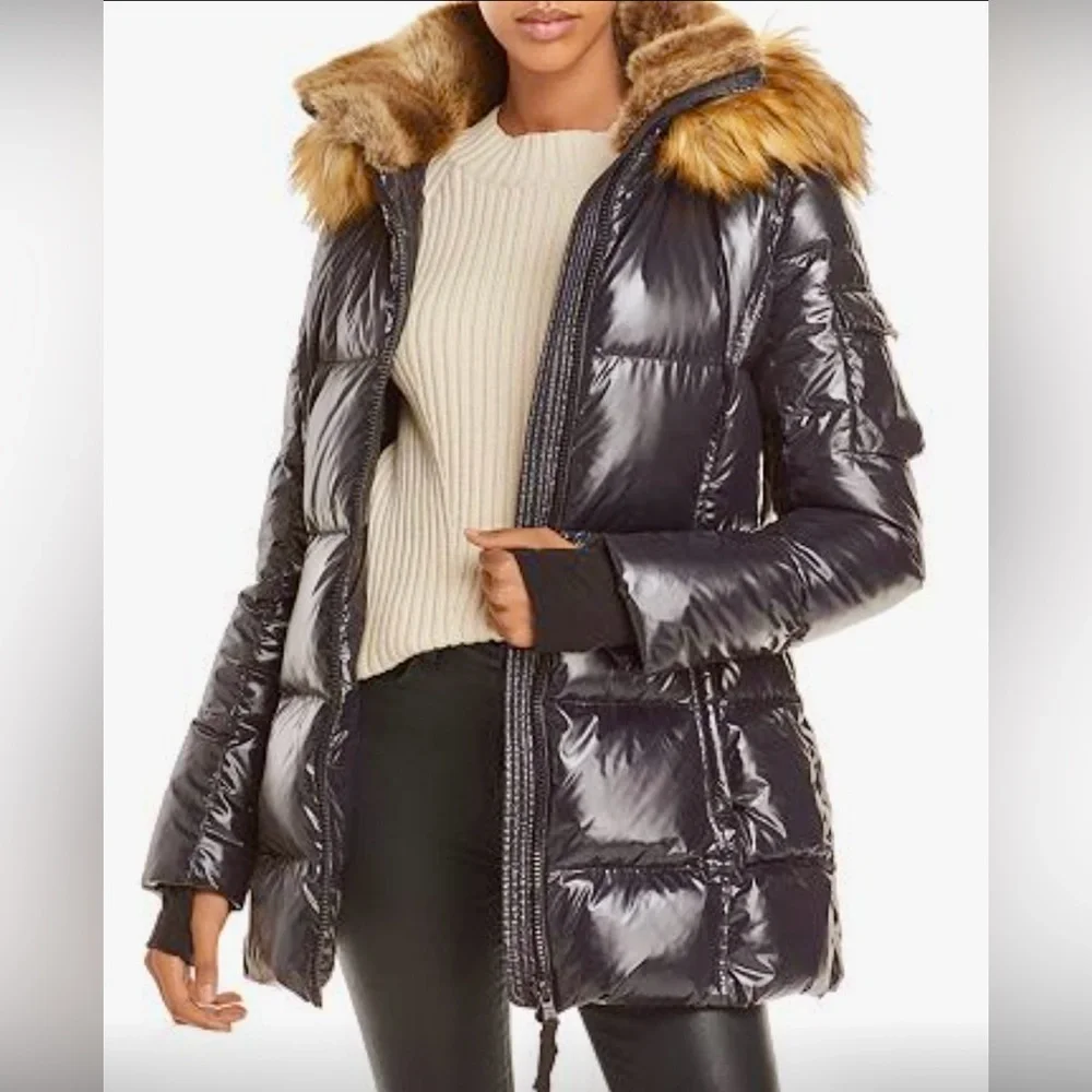 S13 New York l Chelsea Mid-Length Down Puffer Coat l Black l Size XXL l NWOT - Picture 1 of 14